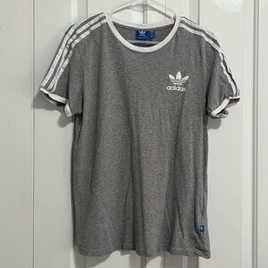 Adidas Originals Women’s 3-Stripes Tee - Gray (S)
